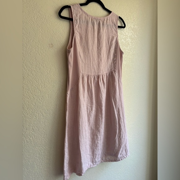 Terzo Millennio Sleeveless Pink Linen Dress - Picture 7 of 8